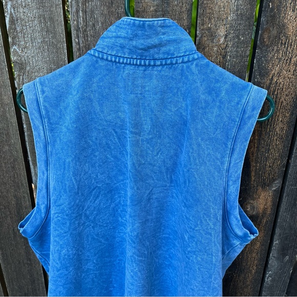 Michael Leu Collection Vintage Art To Wear Button Down Patch Detail Vest Top - Picture 10 of 14